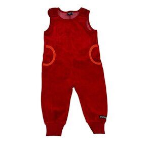 Villervalla Velour Playsuit Romper Rosehip Red Size 80 1 Year